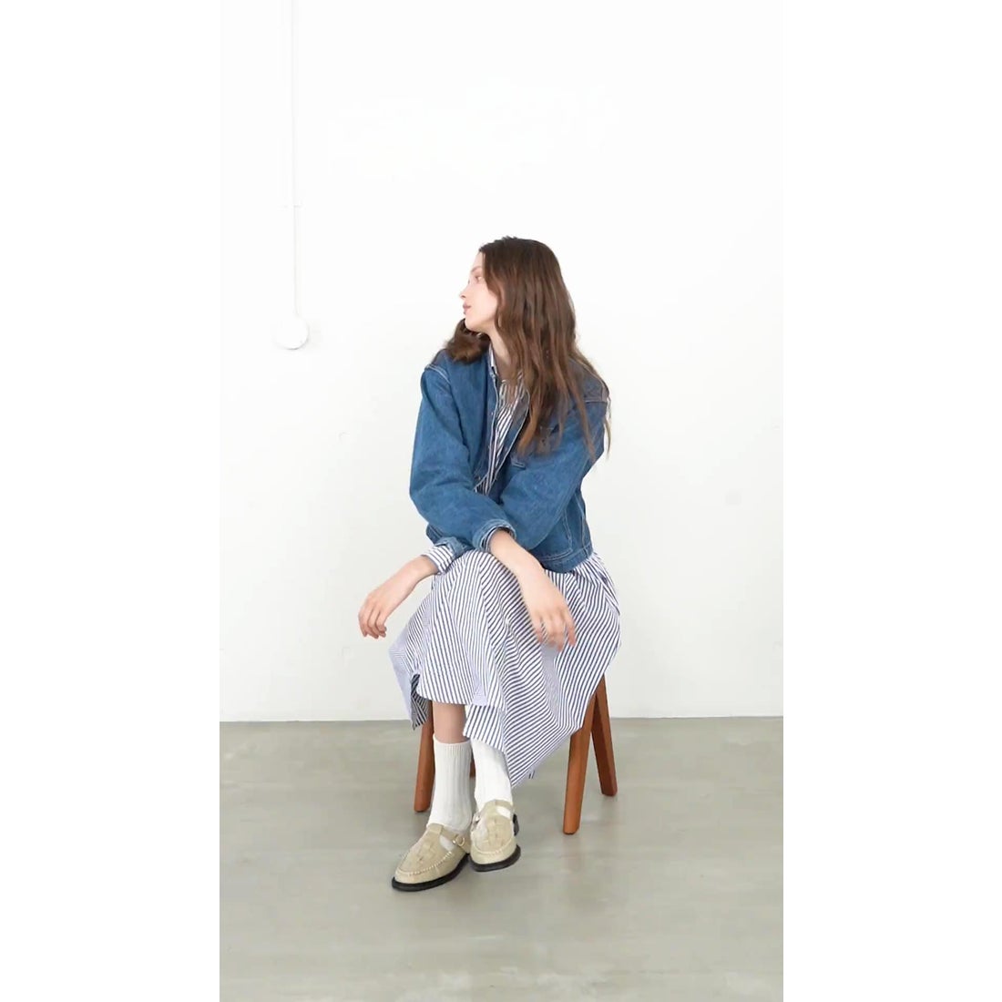 Tストラップ ローファー （ブラウン スムース） -Emma Francis / エマ