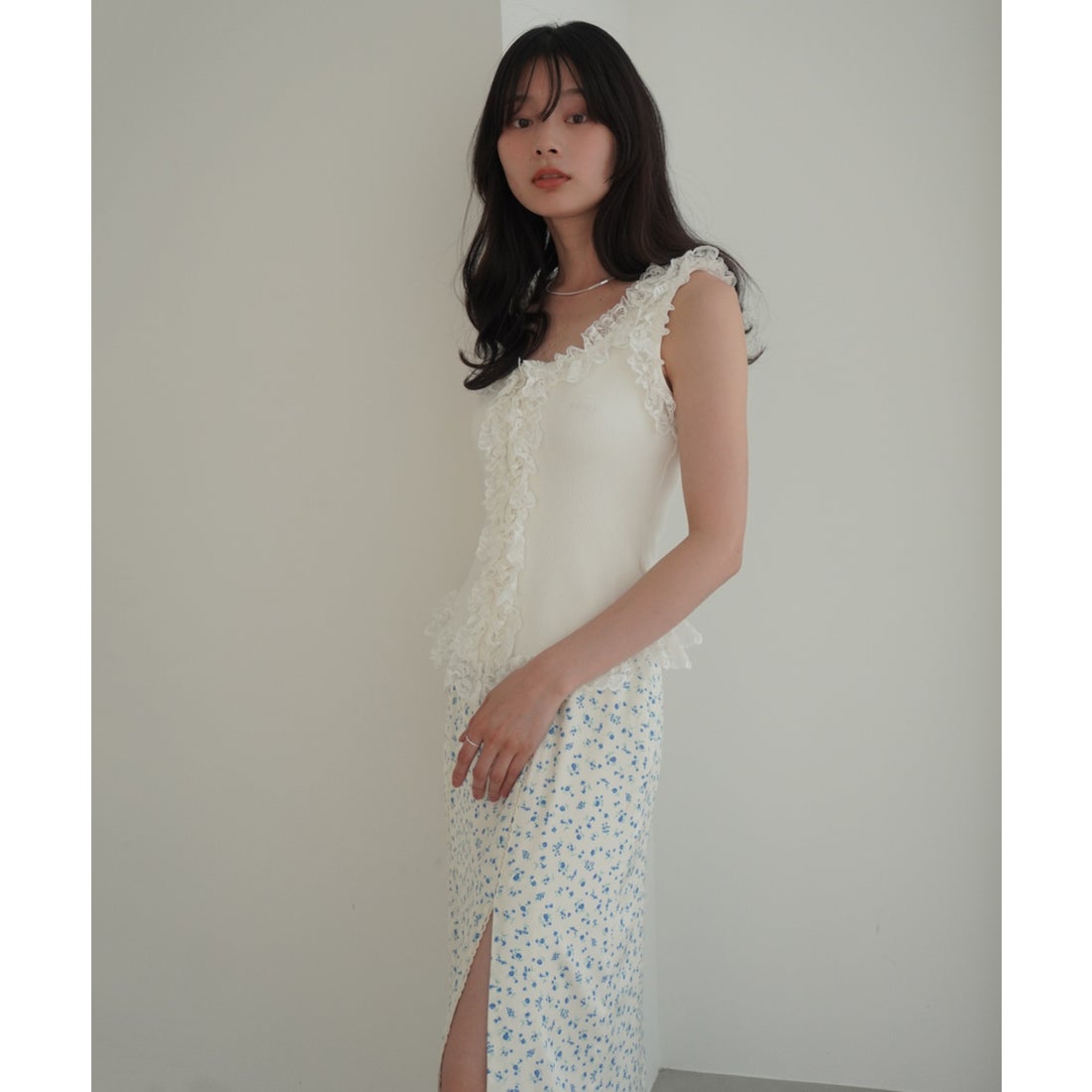 エイミーイストワール EIMY ISTOIRE レースドッキングカットタンク