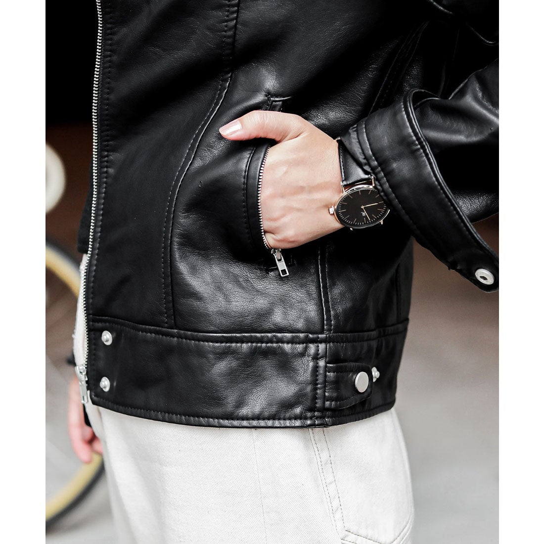 ファッションレター Fashion Letter フェイクシングルライダース