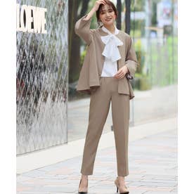 フロリア Flolia 洗える スーツ セットアップ パンツスーツ ノーカラー