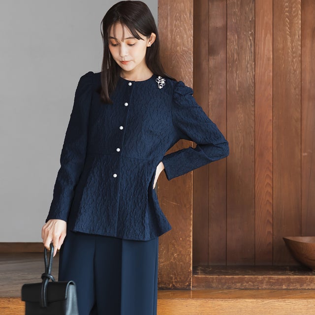 フォルムフォルマ form forma 【chaco】ふくれジャガードパール釦