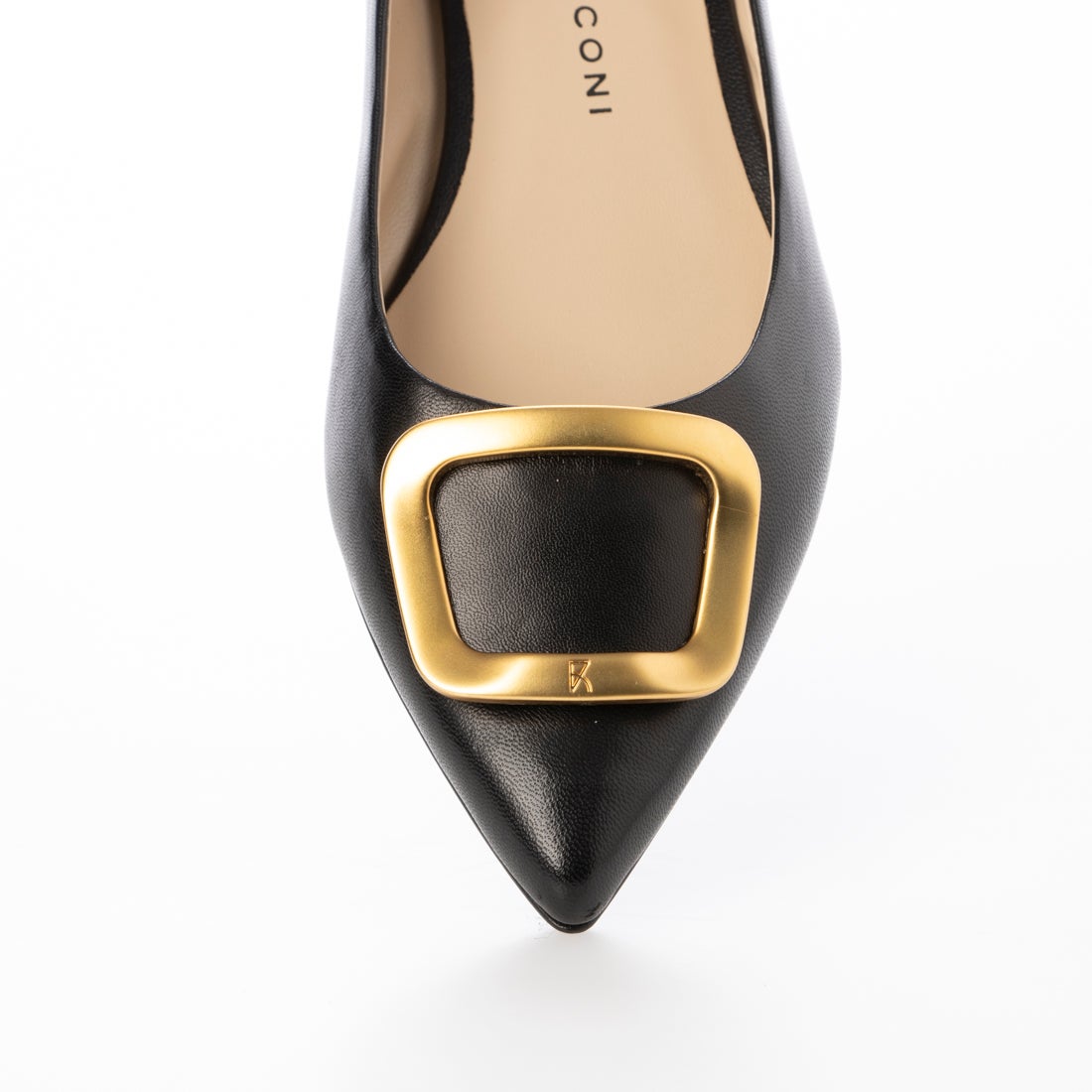 ファビオルスコーニ FABIO RUSCONI ローヒールバックルパンプス