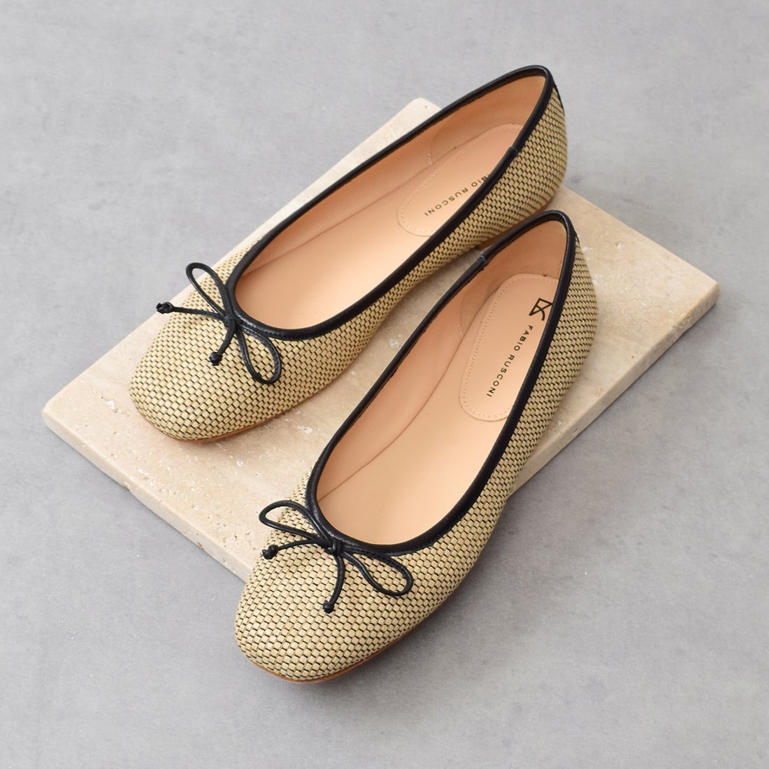 ファビオルスコーニ FABIO RUSCONI スクエアトウラフィアバレエ