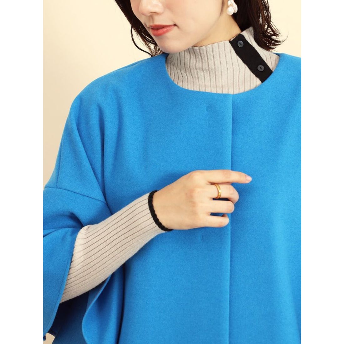 フェンネル FENNEL フレアスリーブアウター （ブラック） -靴