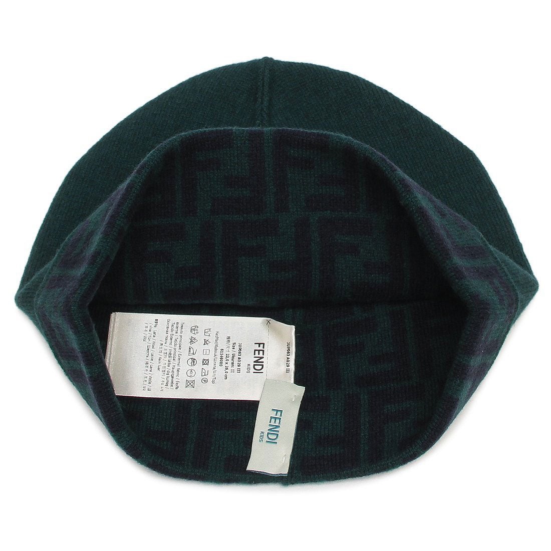 フェンディ FENDI ニット帽 ビーニー レディース ガールズ FF柄 ズッカ