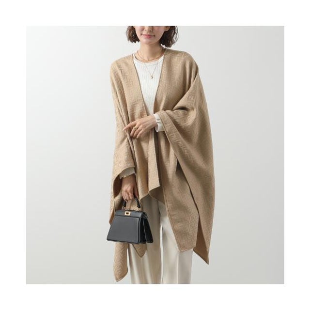 フェンディ FENDI FENDI ポンチョ FXX782 AQ8G ケープ FFロゴ ズッカ柄