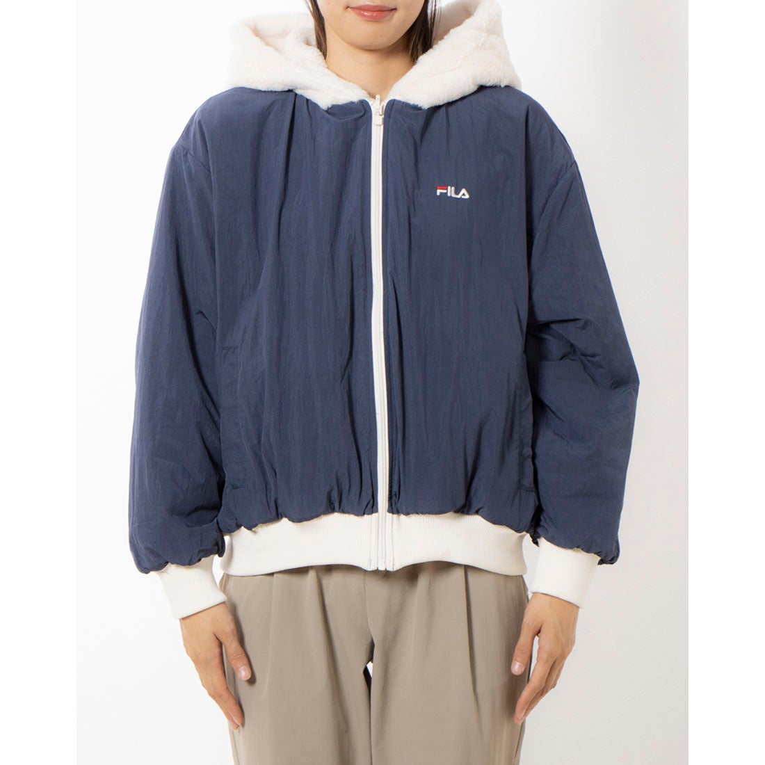 フィラ FILA レディース フリースジャケット リバーシブルボア