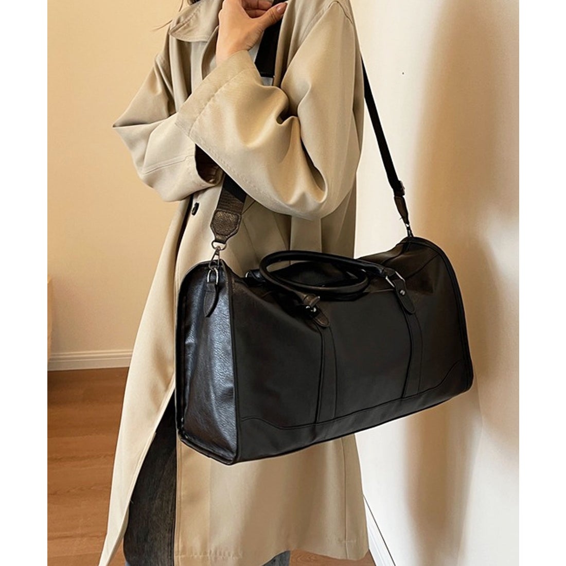 フロージュ florge 【2WAY・大容量】レトロレザーボストンバッグ