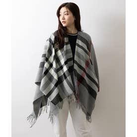 フラース FRAAS 2WAYケープポンチョ フラースチェック （グレー