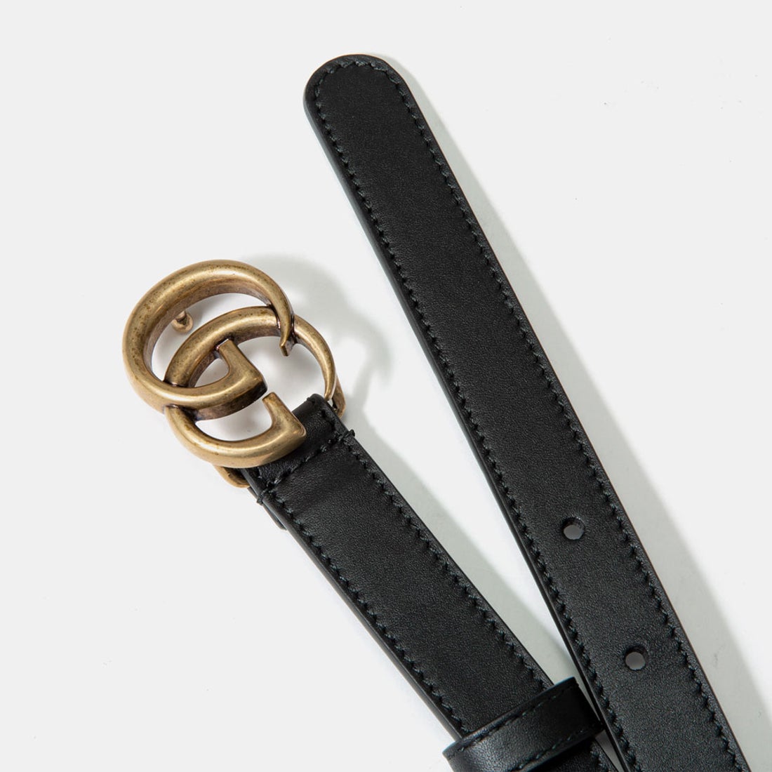 グッチ GUCCI 409417 AP00T ベルト レディース スリムベルト ダブルG