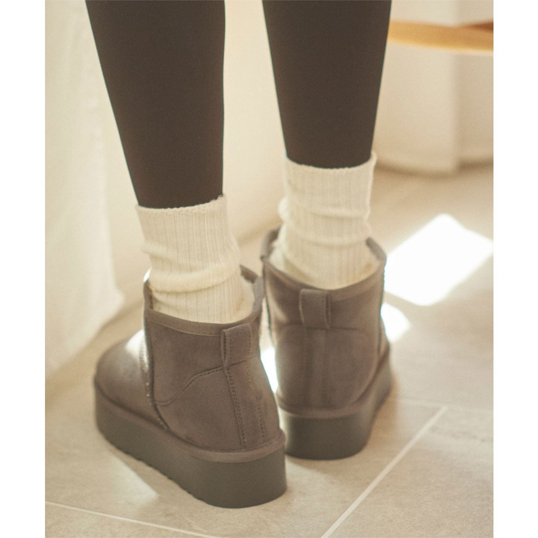 コウベレタス KOBE LETTUCE ボアインソールセット厚底ムートンブーツ