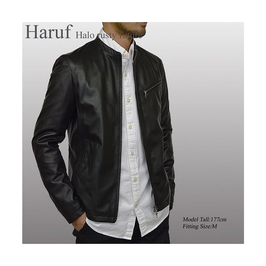 ハルフ Haruf レザージャケット メンズ 革ジャン ライダースジャケット