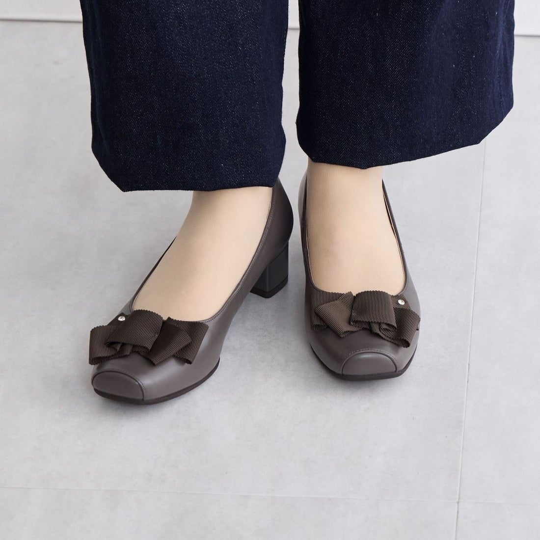 ヒミコ 卑弥呼 ボリュームリボンパンプス/643304 （ブラック） -靴