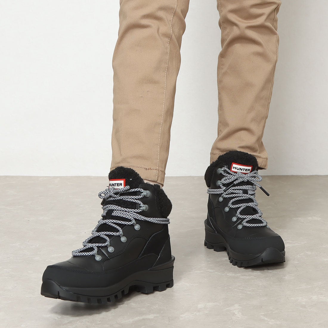 ハンター HUNTER 【レディース】エクスプローラーレザーブーツ （BLACK