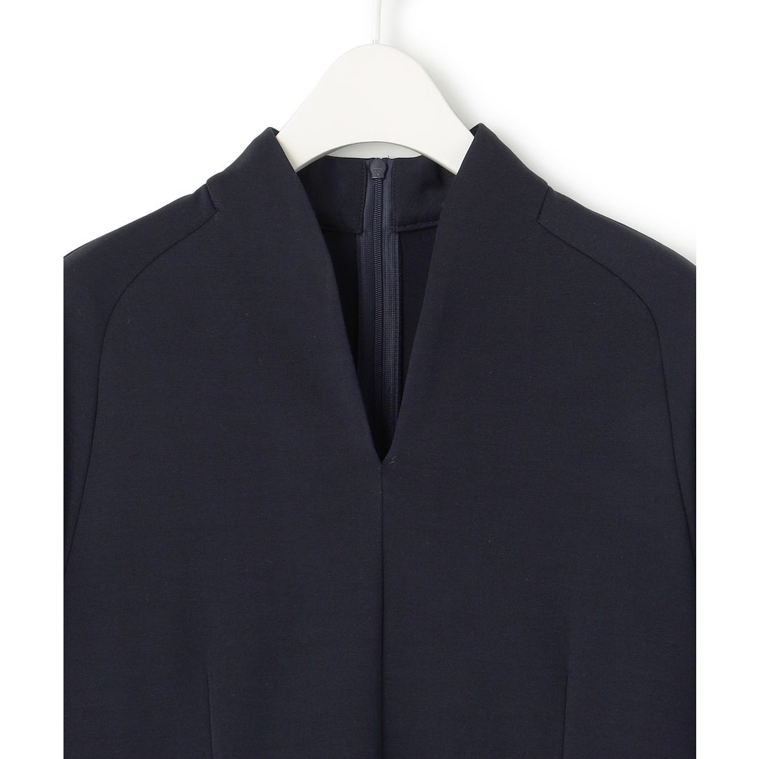 ICB 【洗える】 レーヨンストレッチポンチ フレアワンピース