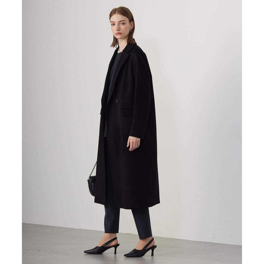 ICB L ピュアカシミヤ チェスターコート （キャメル系） -靴