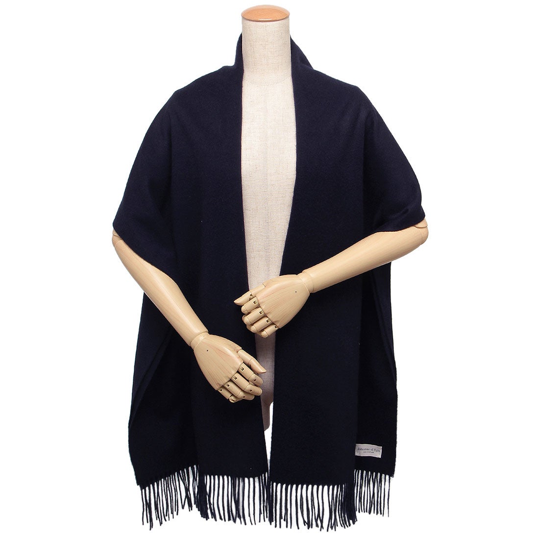 ジョンストンズ ストール マフラー ネイビー レディース JOHNSTONS