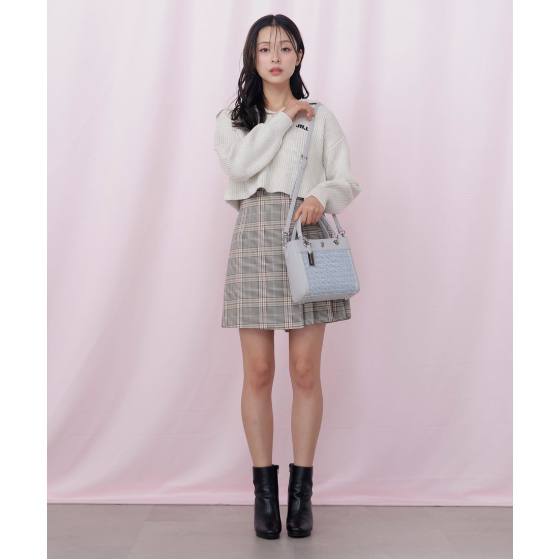 ジルバイジルスチュアート JILL by JILLSTUART クロスJツイードトート