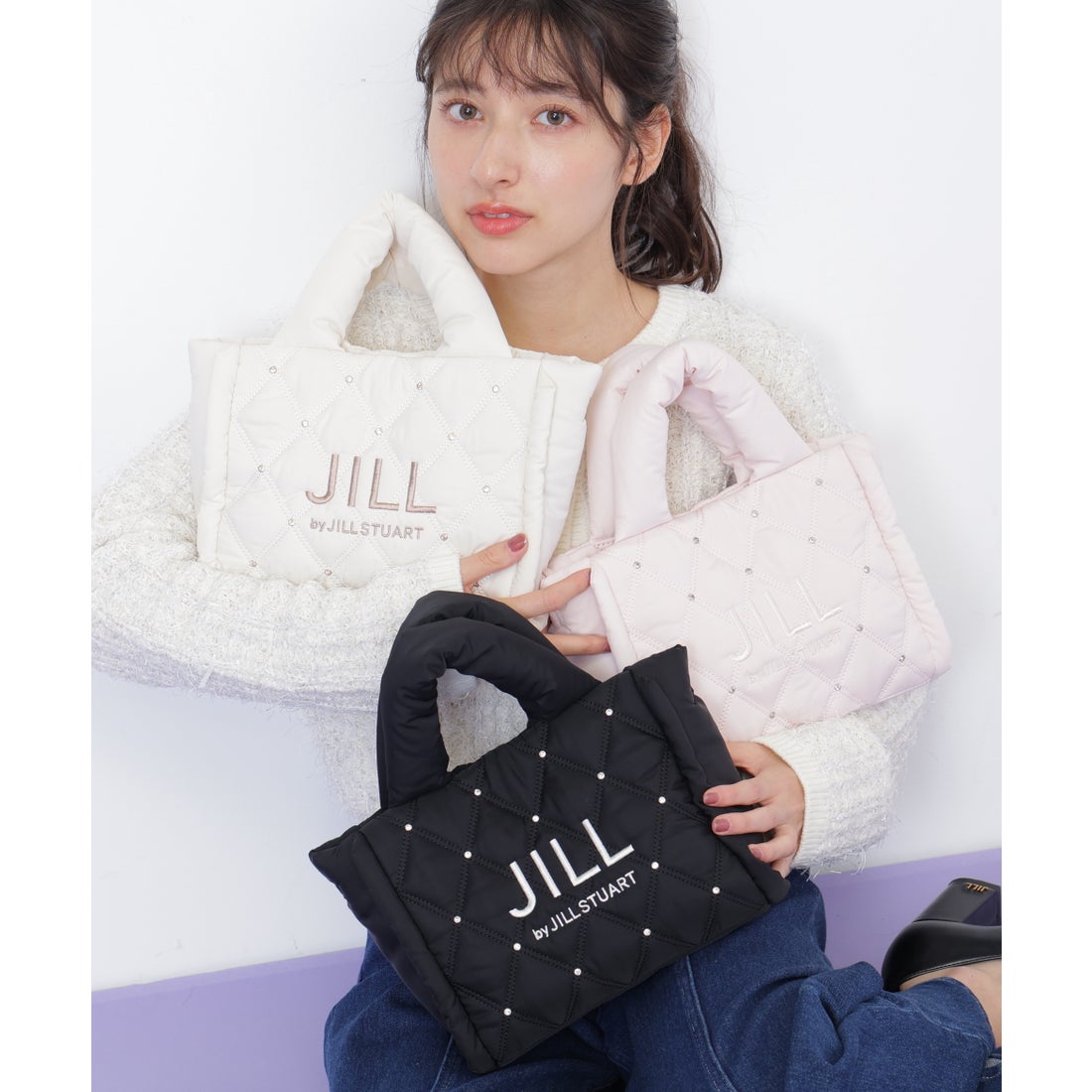 ジルバイジルスチュアート JILL by JILLSTUART キルティングパフトート