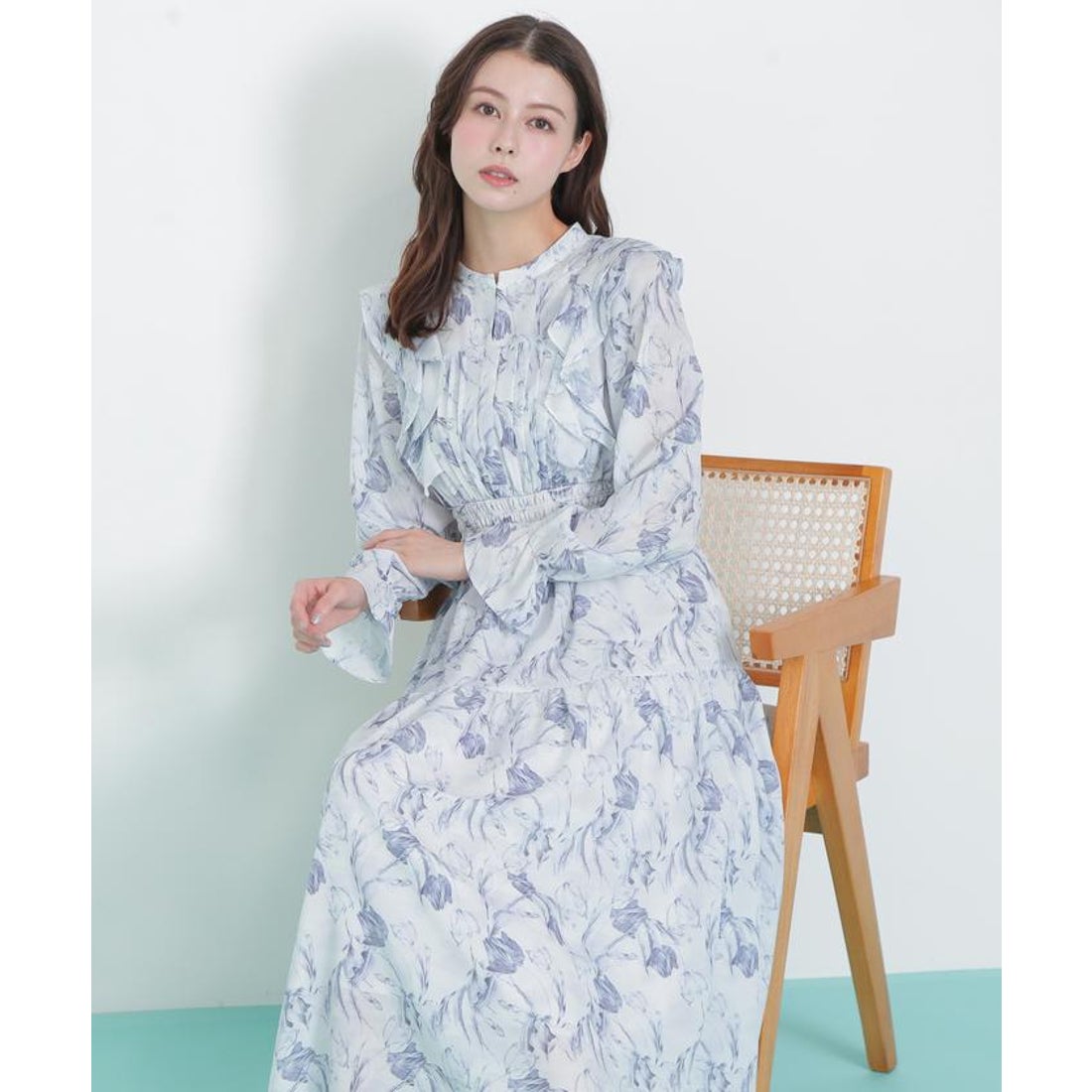 ジルバイジルスチュアート JILL by JILLSTUART ピンタック花柄