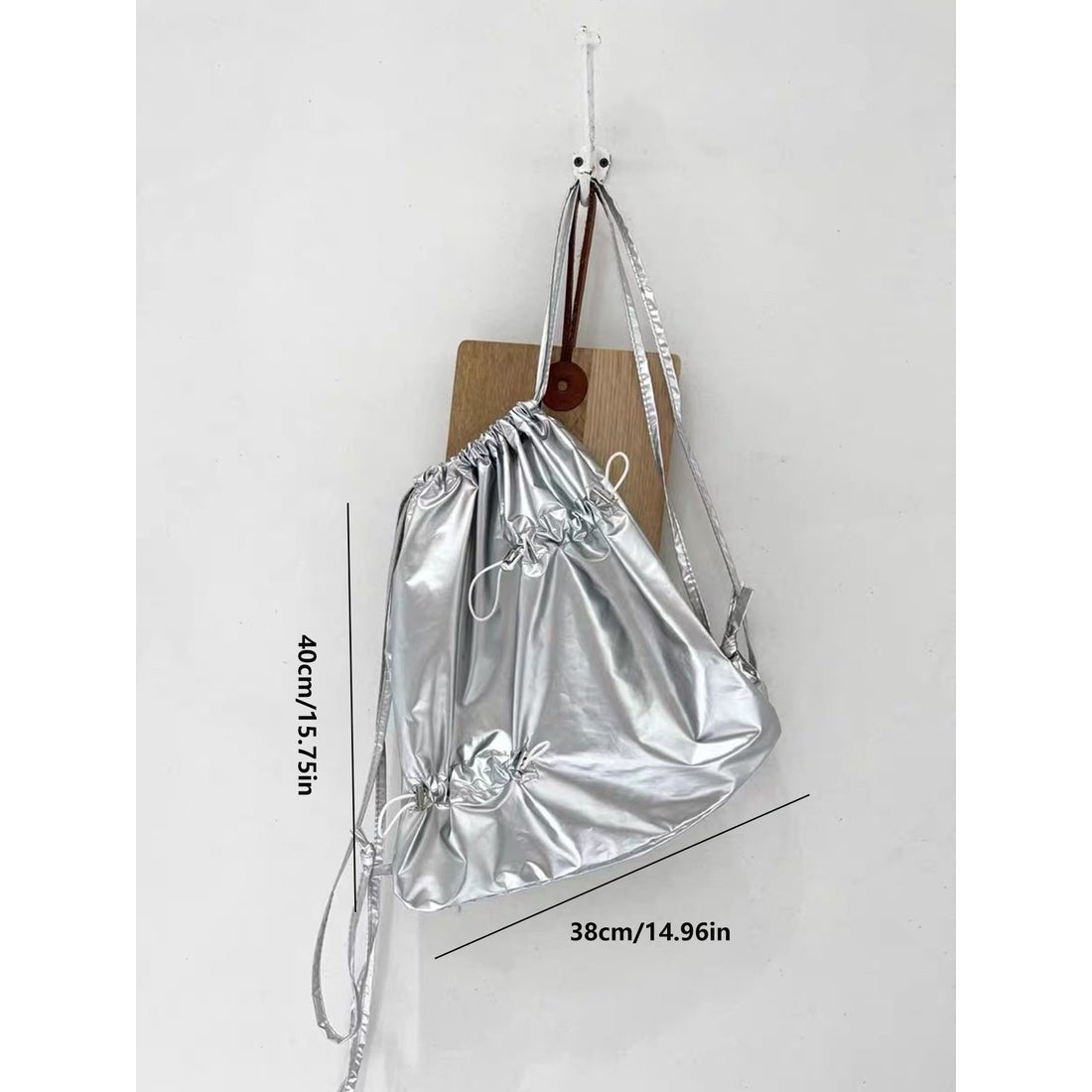 リバランス REBALANCE 巾着バックパック ナップサック （シルバー