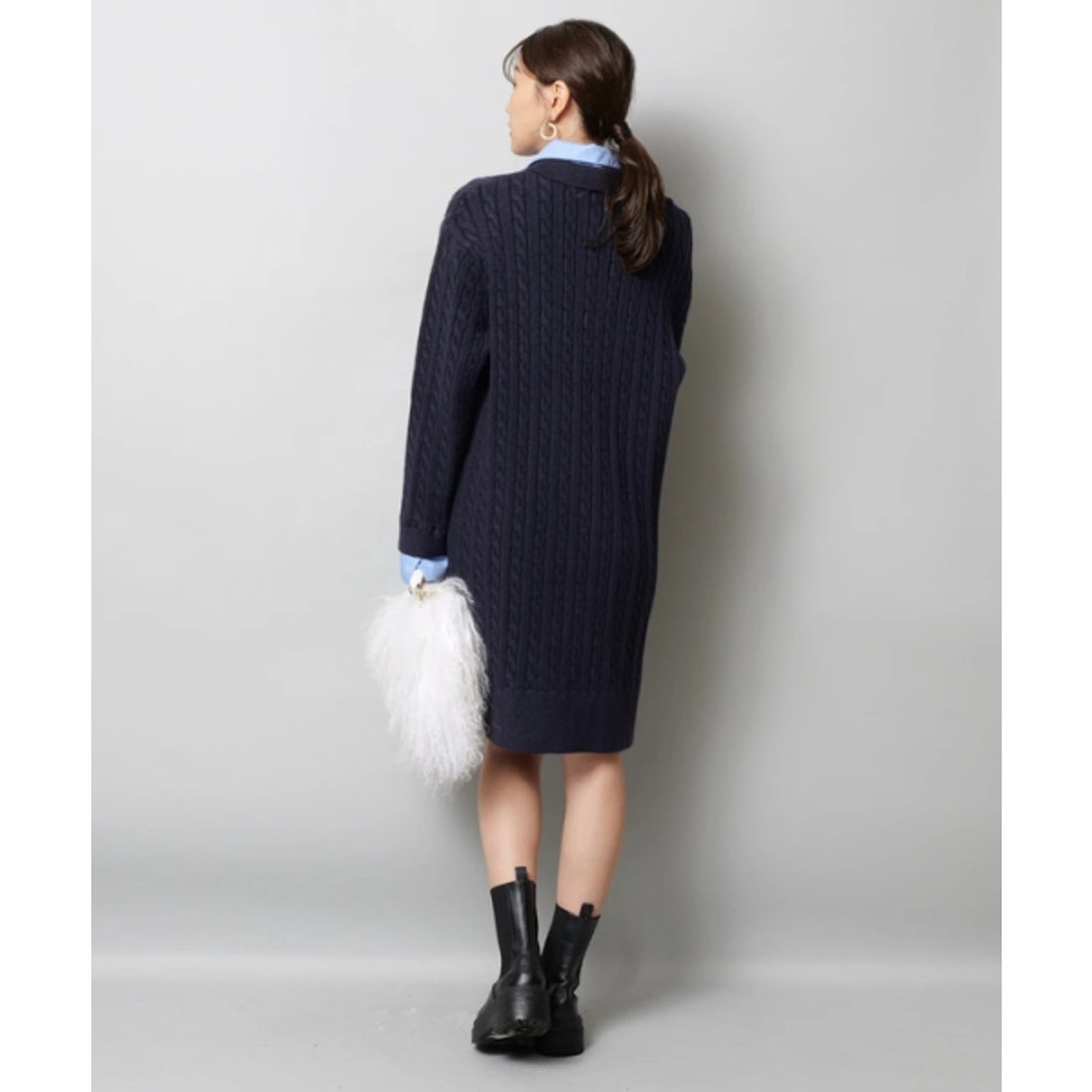 ジャスグリッティー JUSGLITTY レイヤードケーブルミニワンピース