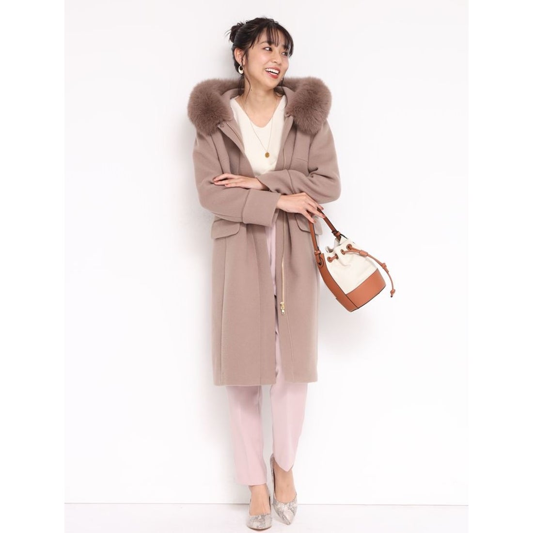 ジャスグリッティー JUSGLITTY 3wayコート （モカ） -ファッション通販