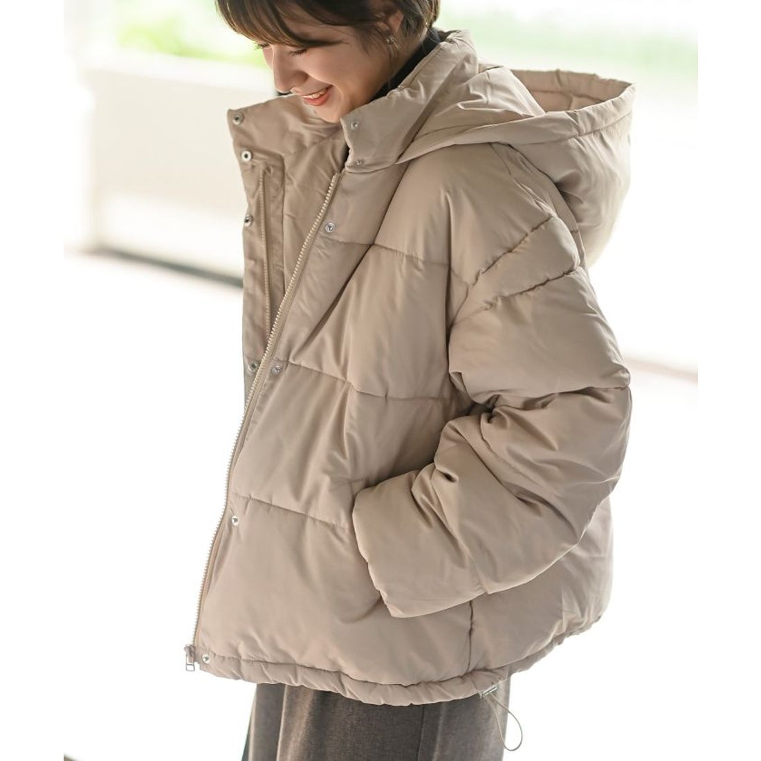 アールピーエス rps ファイバーダウンショートジャケット （ベージュ