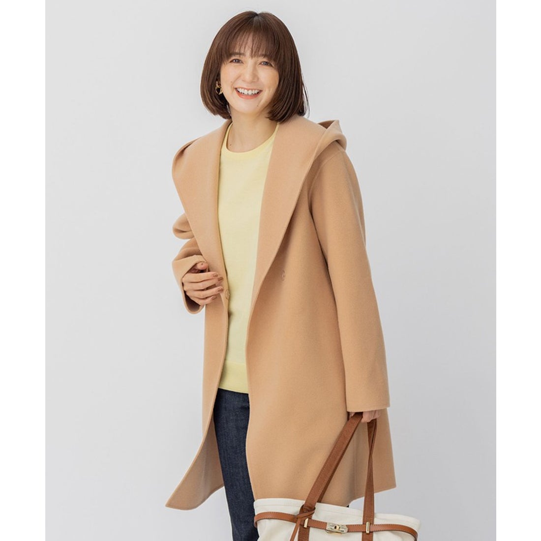 ニジュウサンク チイサイサイズ 23区 S ウールリバー フード付き