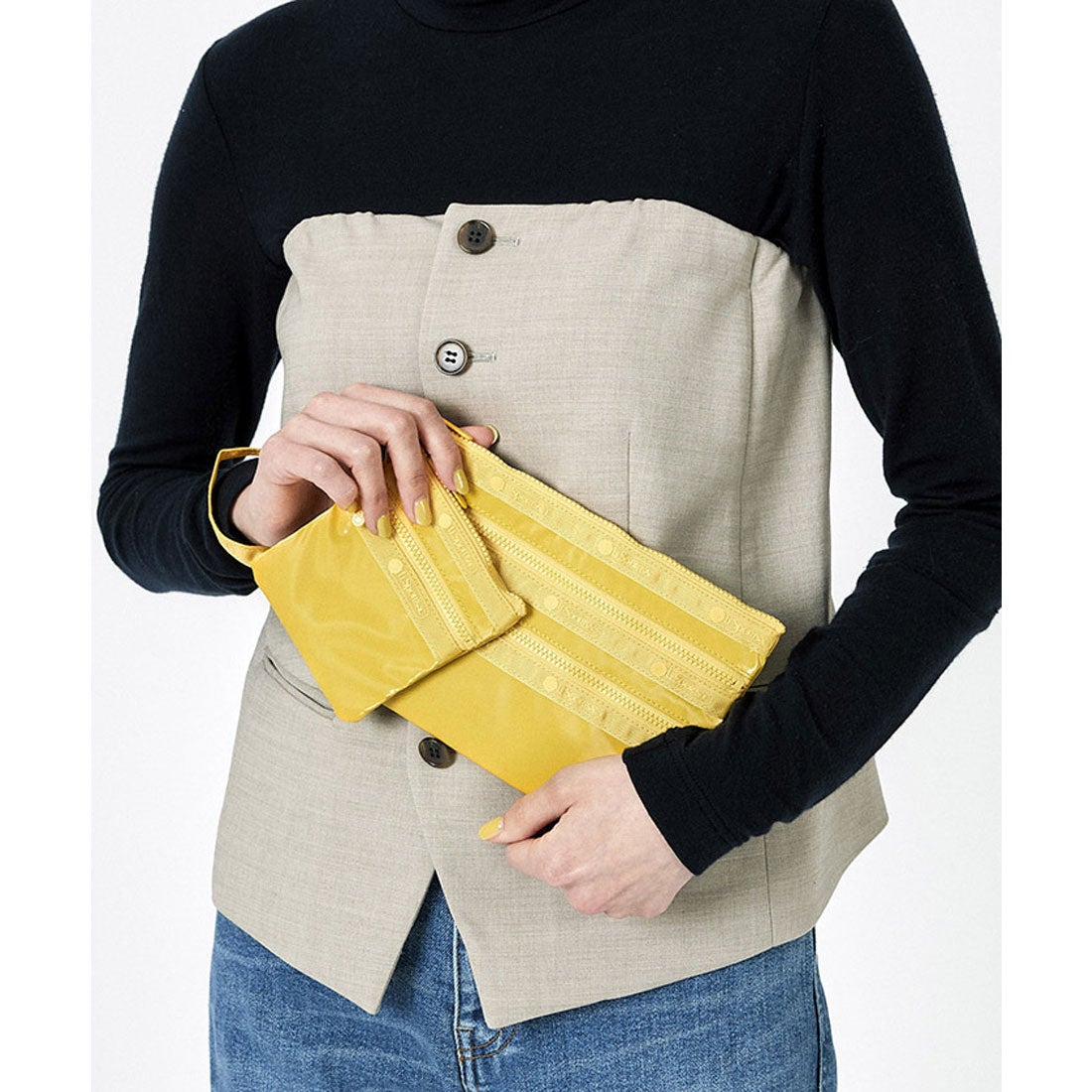 レスポートサック LeSportsac ZIP POUCH SET3 （ヒトリップカナリア