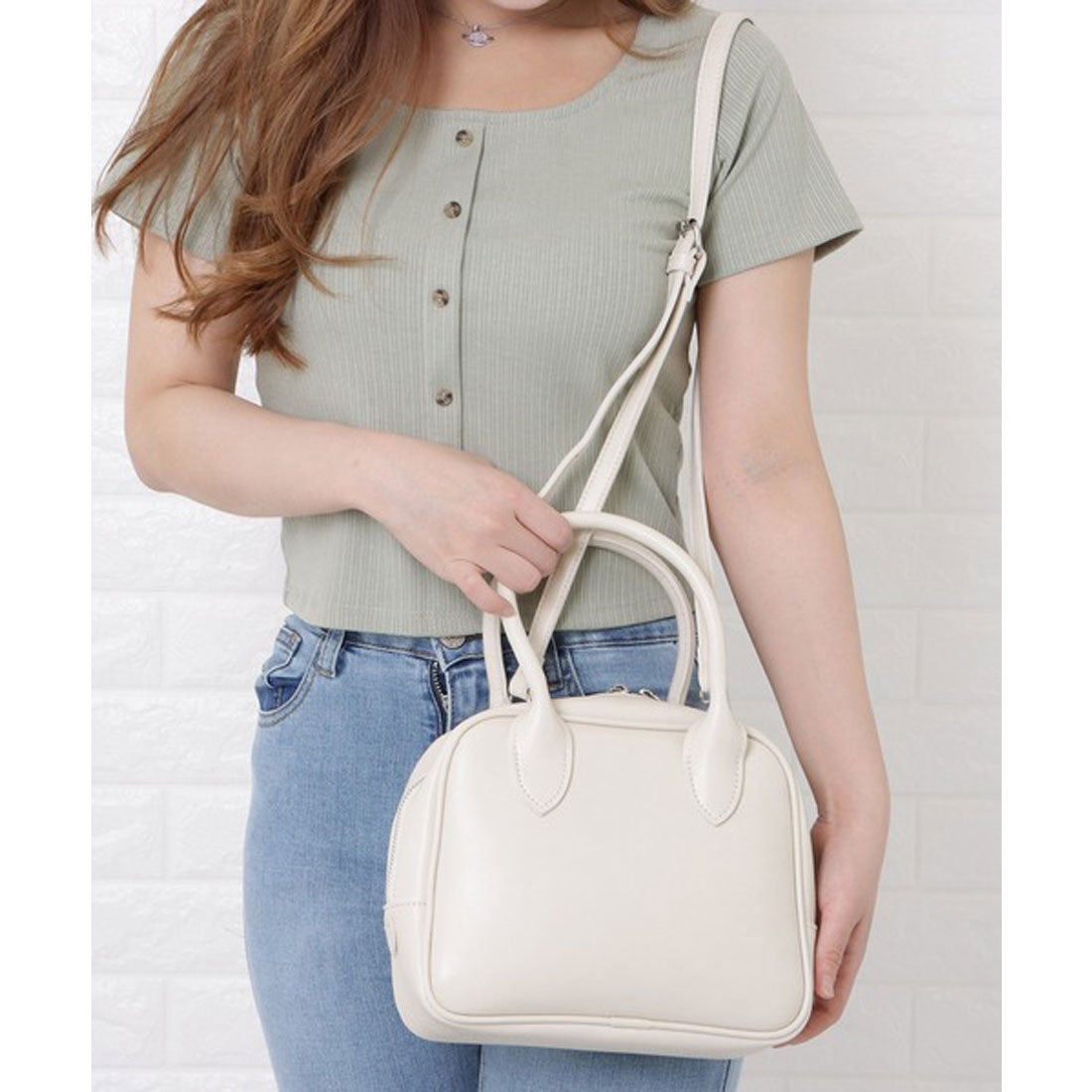 レースレディース Lace Ladies スクエア2wayミニボストンバッグ