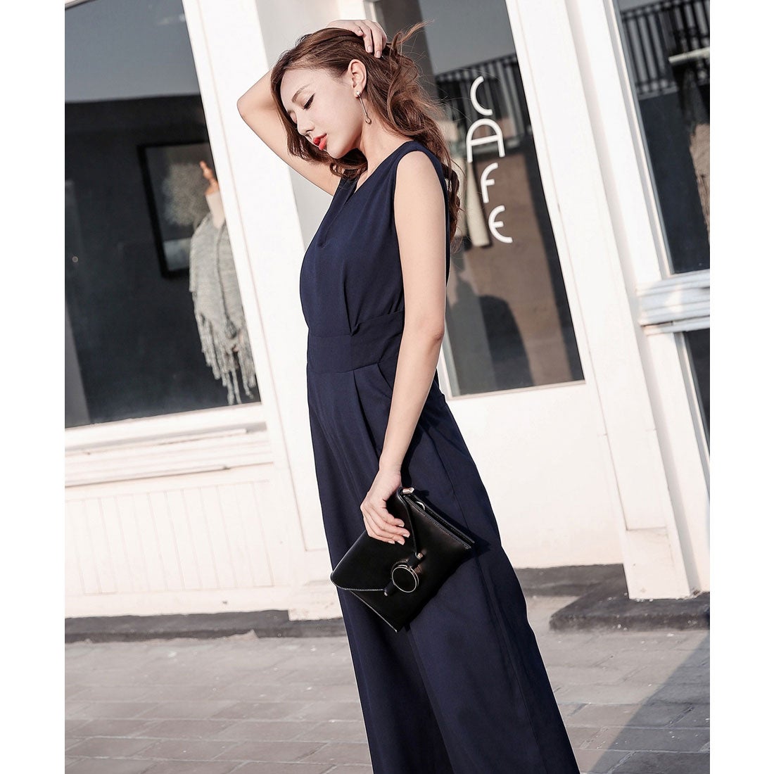 レースレディース Lace Ladies ノースリーブVネックオールインワン