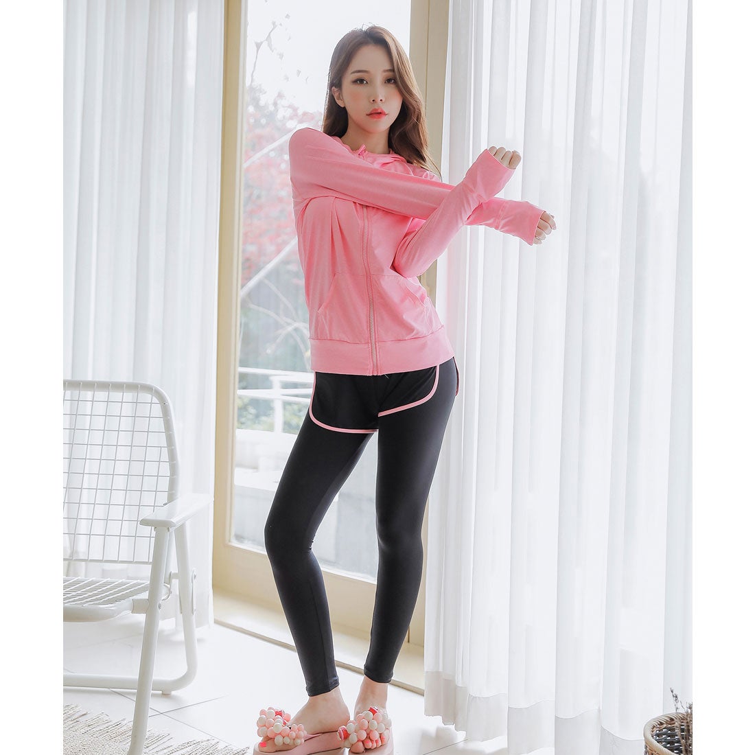 レースレディース Lace Ladies ラッシュガード レギンス付きショート