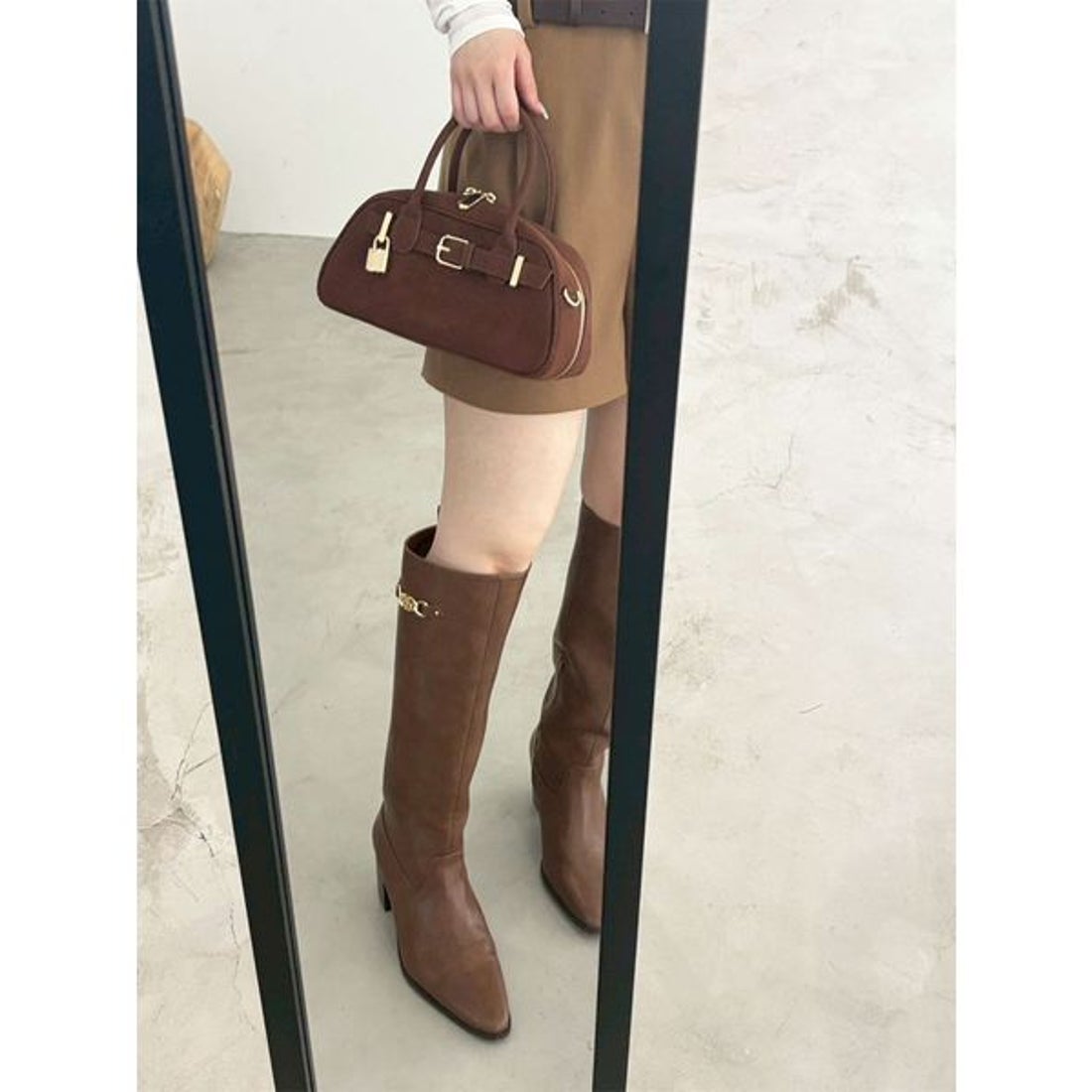 リリーブラウン LILY BROWN ベルト付きミニロンパース （CHECK