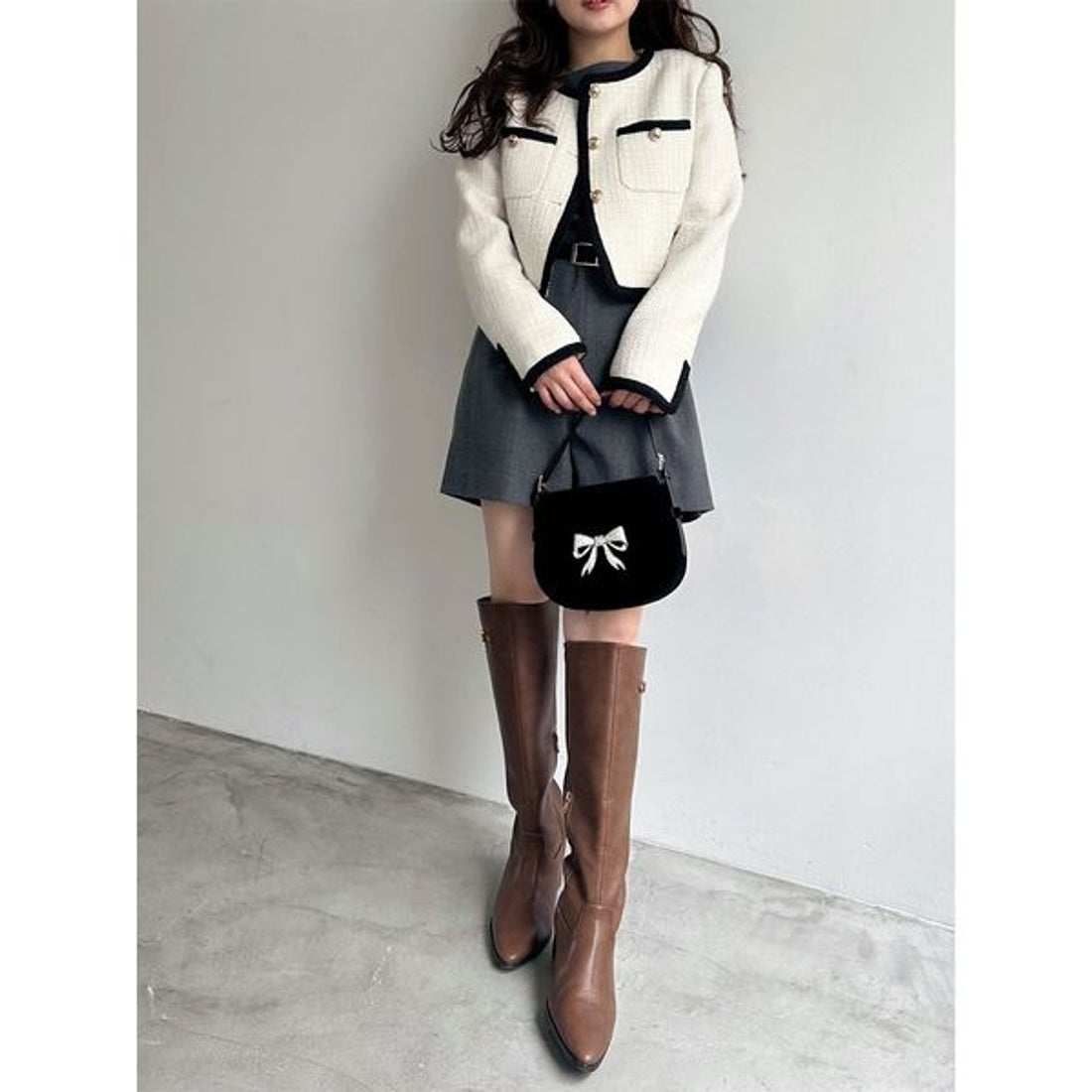 リリーブラウン LILY BROWN ベルト付きミニロンパース （CHECK