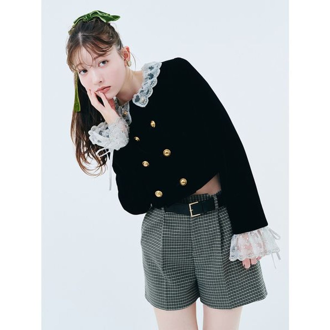 リリーブラウン LILY BROWN [L.B CANDY STOCK]スカラップビジュー