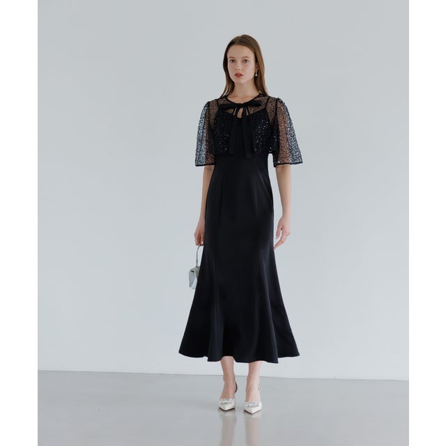 レジャ Leja 3WAYフラワーチュールアシンメトリーIラインドレス2点