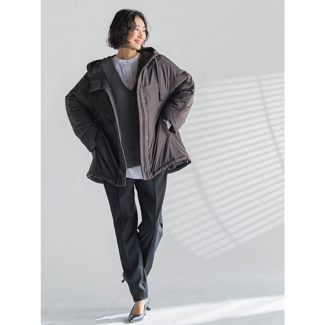 ラ エフ la.f… タフタダウン （チャコールグレー） - ファッション通販