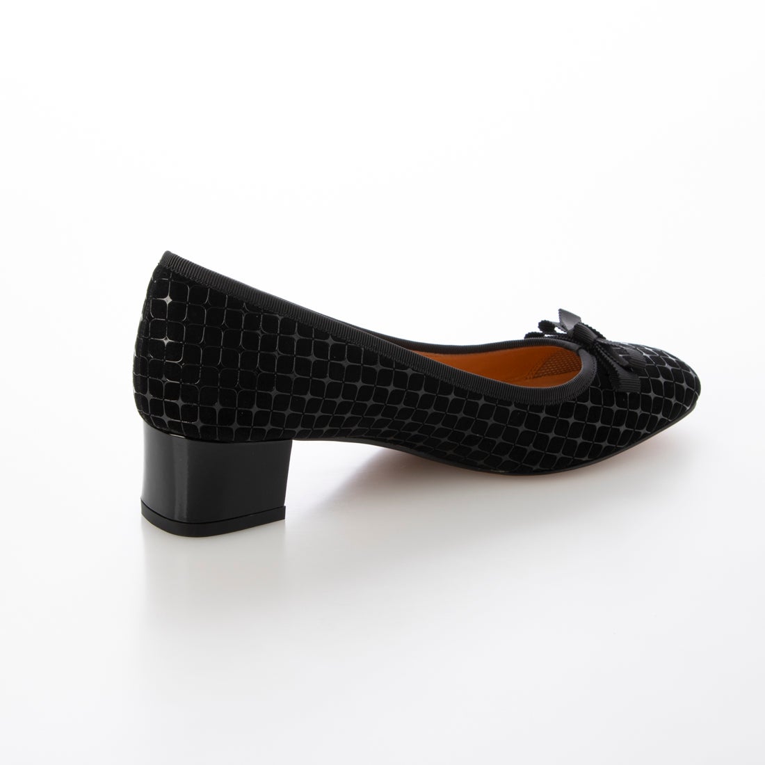 ランバン オン ブルー LANVIN en Bleu スクエアトゥリボンモチーフ