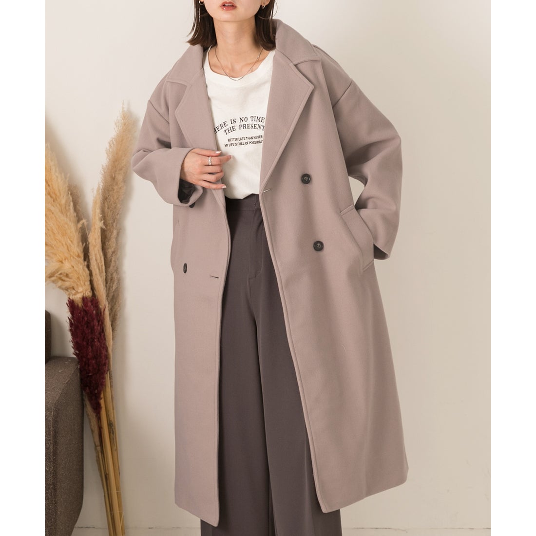 アドティエ ad thie 【2023AW新作】ビッグシルエット ロングチェスター