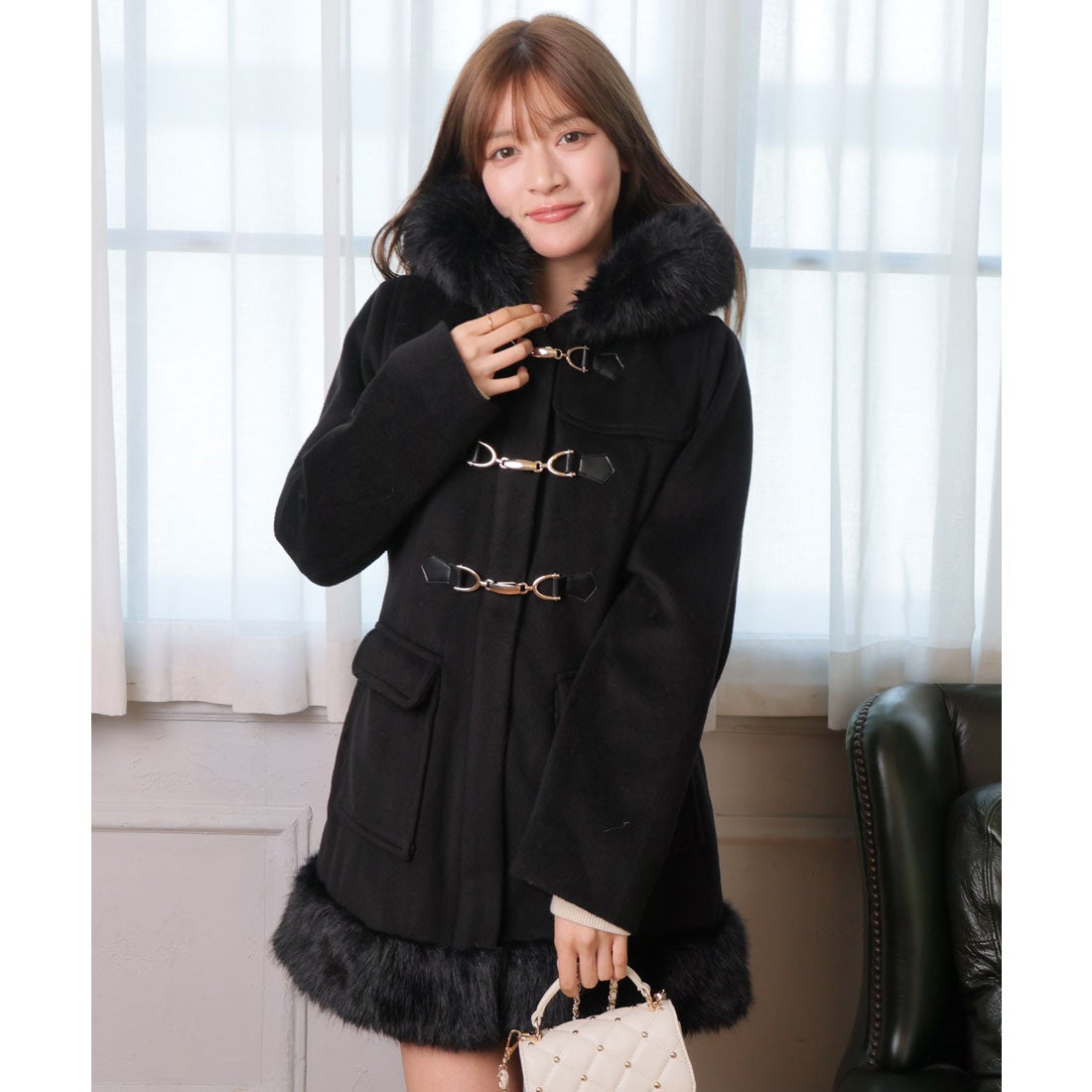 リップサービス LIP SERVICE ファードッキングダッフルコート