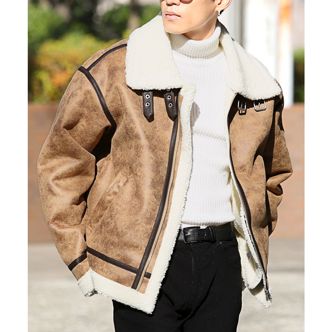 ラグスタイル LUXSTYLE ムートンB3フライトジャケット/B-3ジャケット