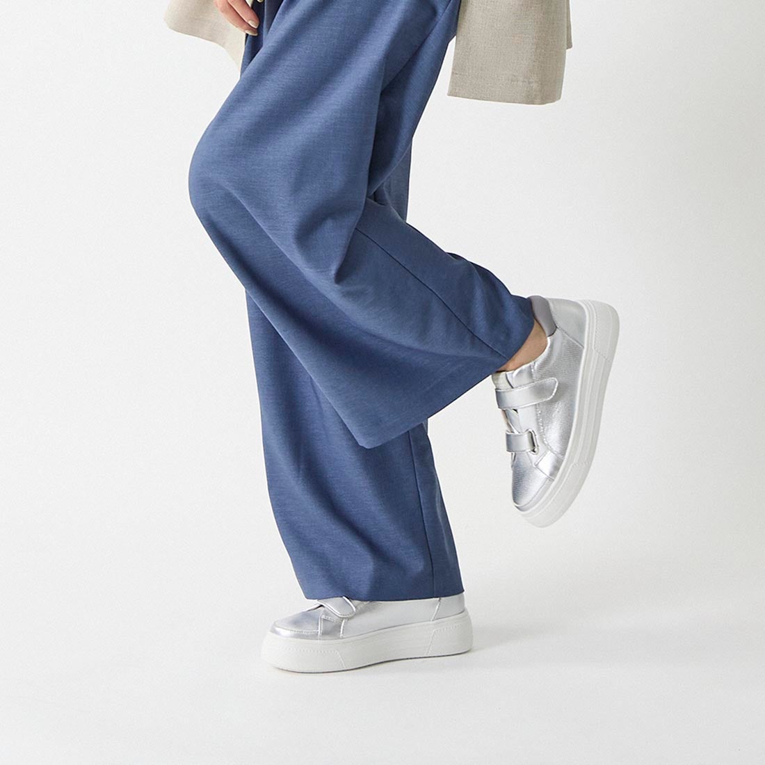 モード エ ジャコモ MODE ET JACOMO 厚底ベルクロスニーカー