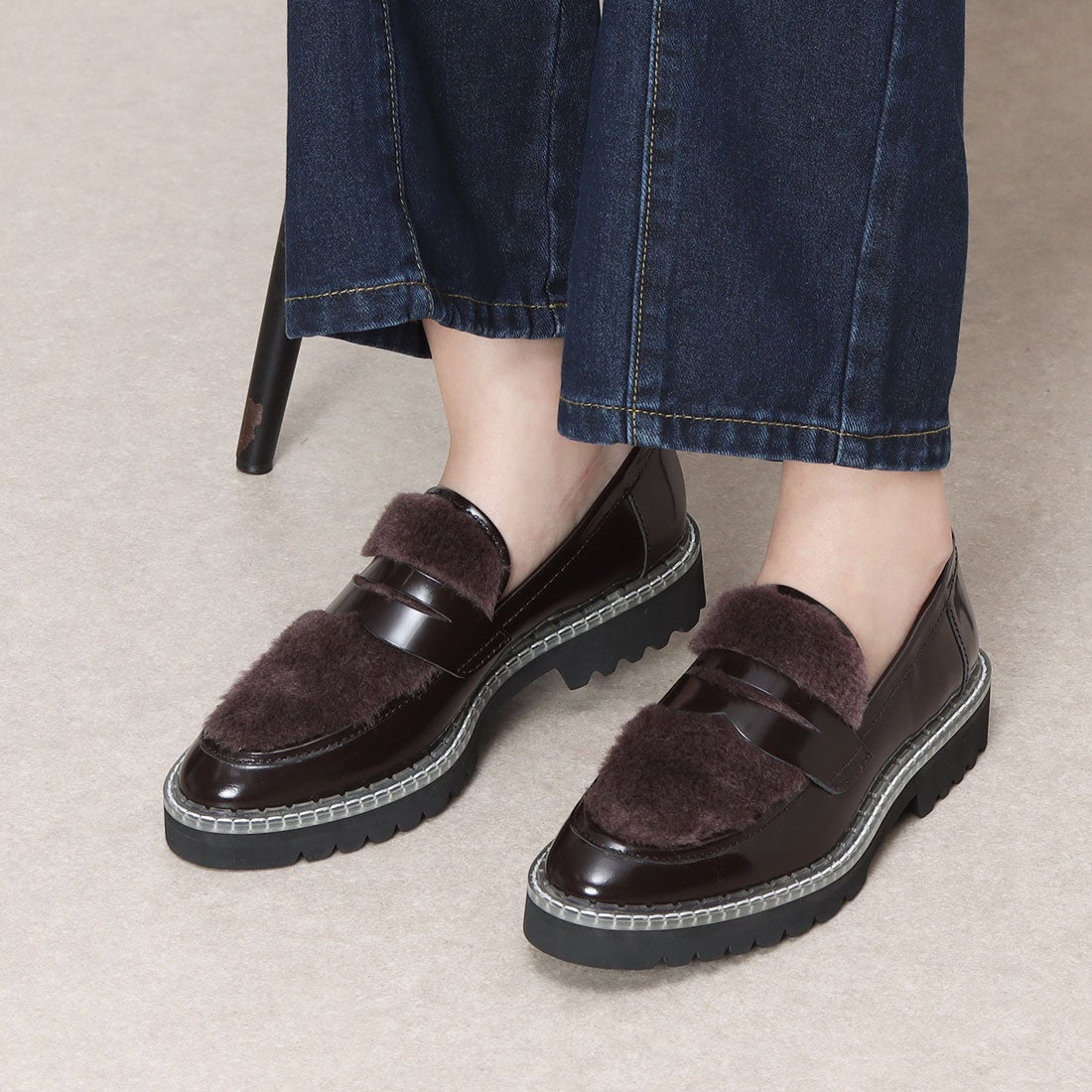 モード エ ジャコモ MODE ET JACOMO ボリュームソールローファー