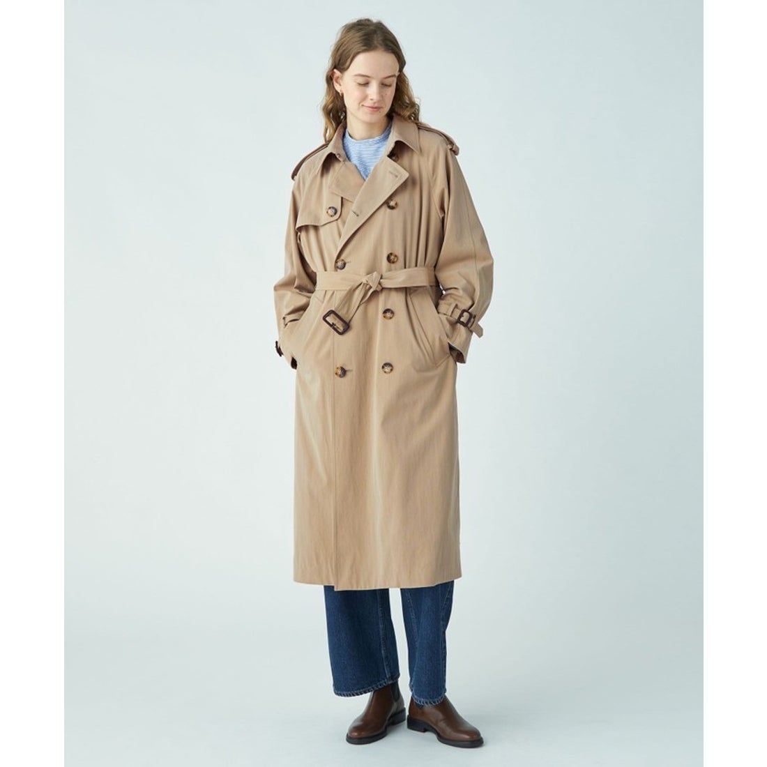 マカフィー MACPHEE シャンブレーツイル トレンチコート （45 キャメル