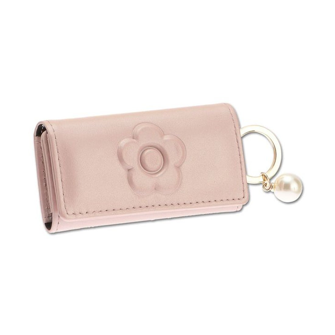 マリークワント MARY QUANT エンボスデイジーパール キーケース