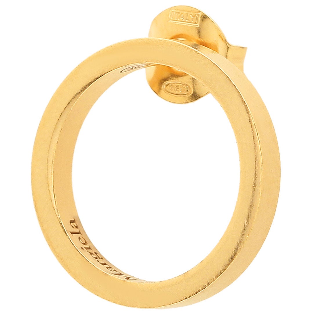 MAISON MARGIELA メゾンマルジェラ ピアス 片耳用 ロゴピアス ゴールド