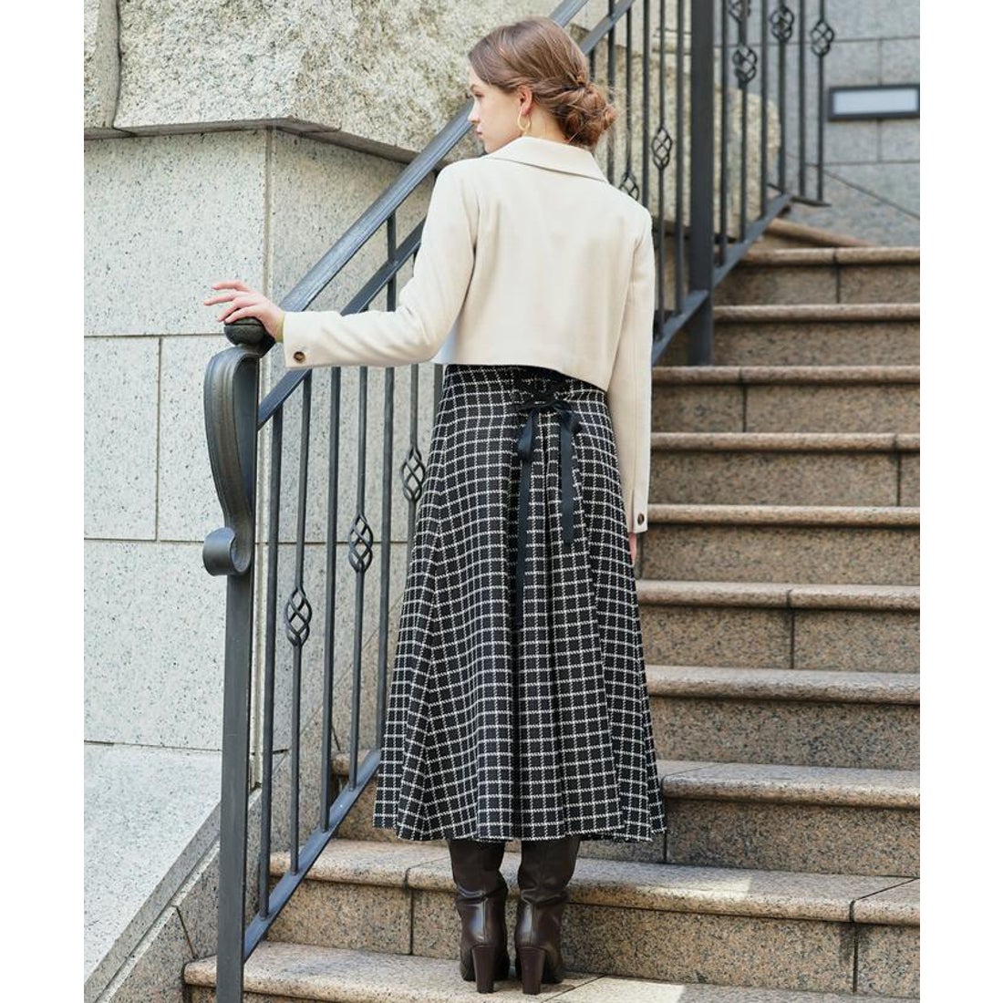 アンドクチュール AND COUTURE ウールメルトンショートジャケット