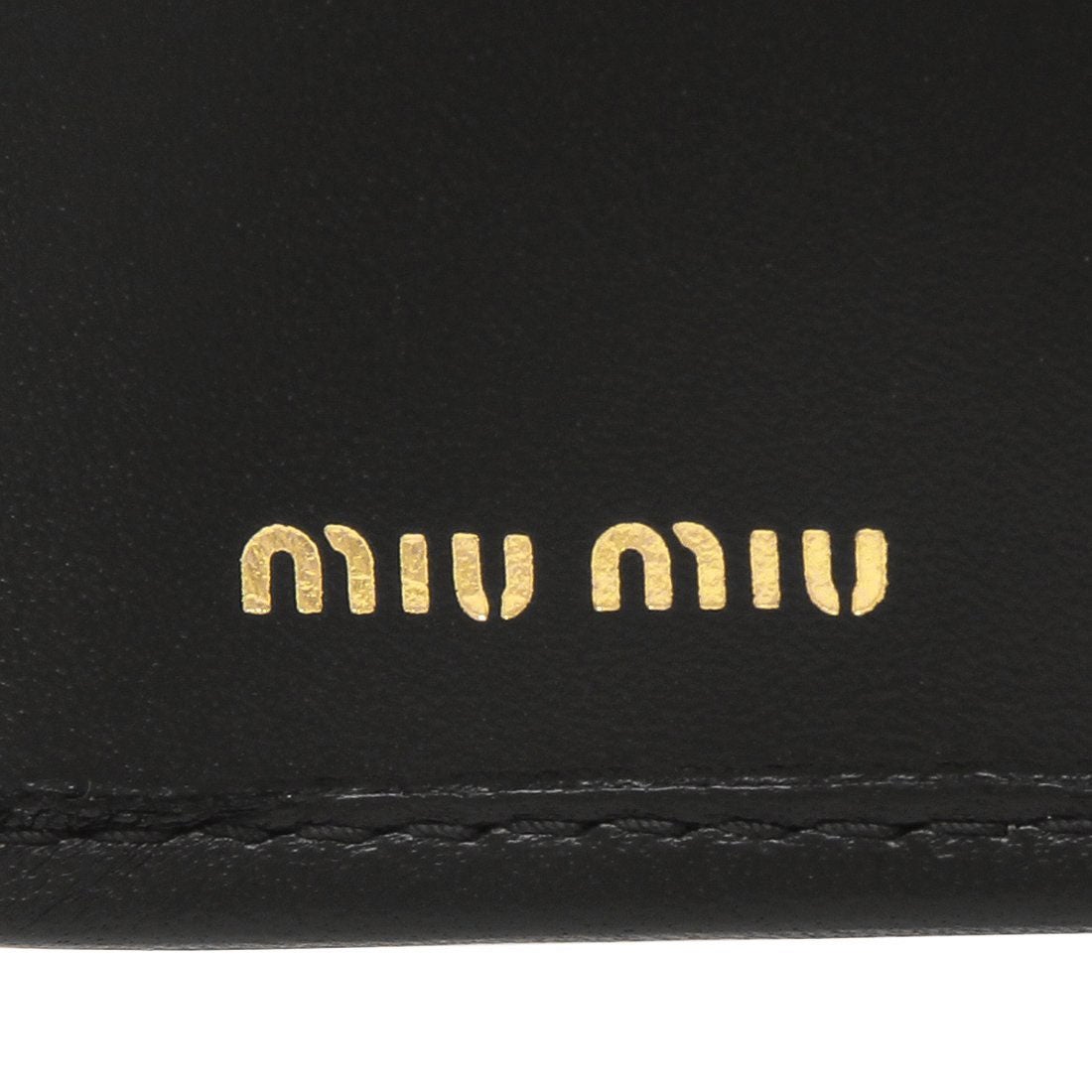 ミュウミュウ Miu Miu 二つ折り財布 マテラッセ ブラック レディース