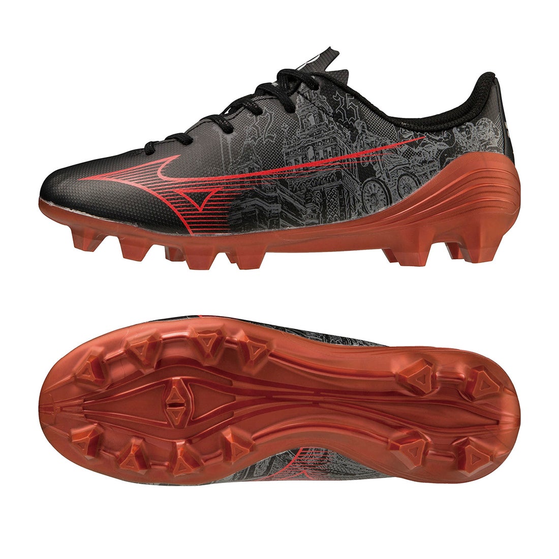 MIZUNO ミズノ アルファ SR4 SELECT ジュニア(ブラック×レッド